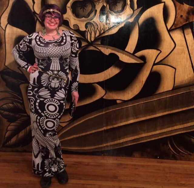 Out reading tarot at Westword Artopia Winter 2017